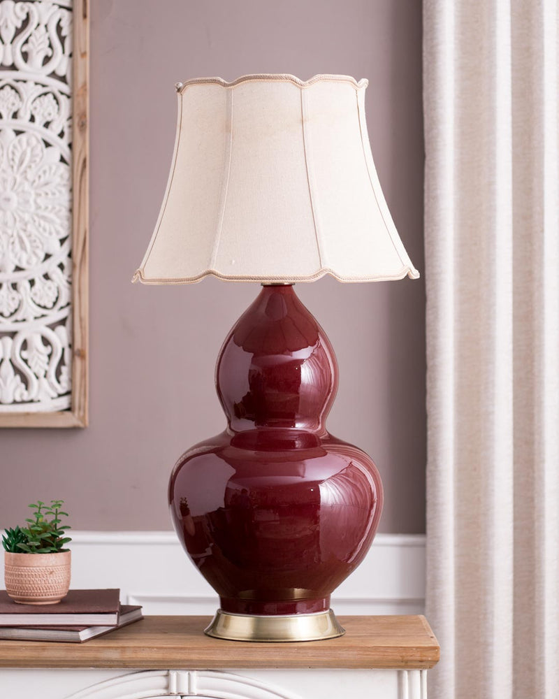 Double Gourd Ceramic Table Lamp