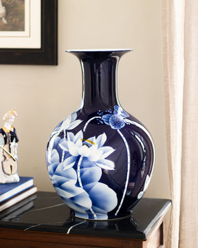 The Lotus - Midnight Blue Decorative Vase