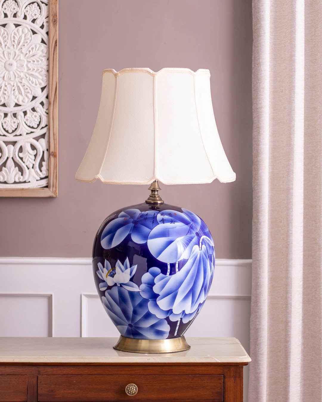 The Lotus Ceramic Table Lamp