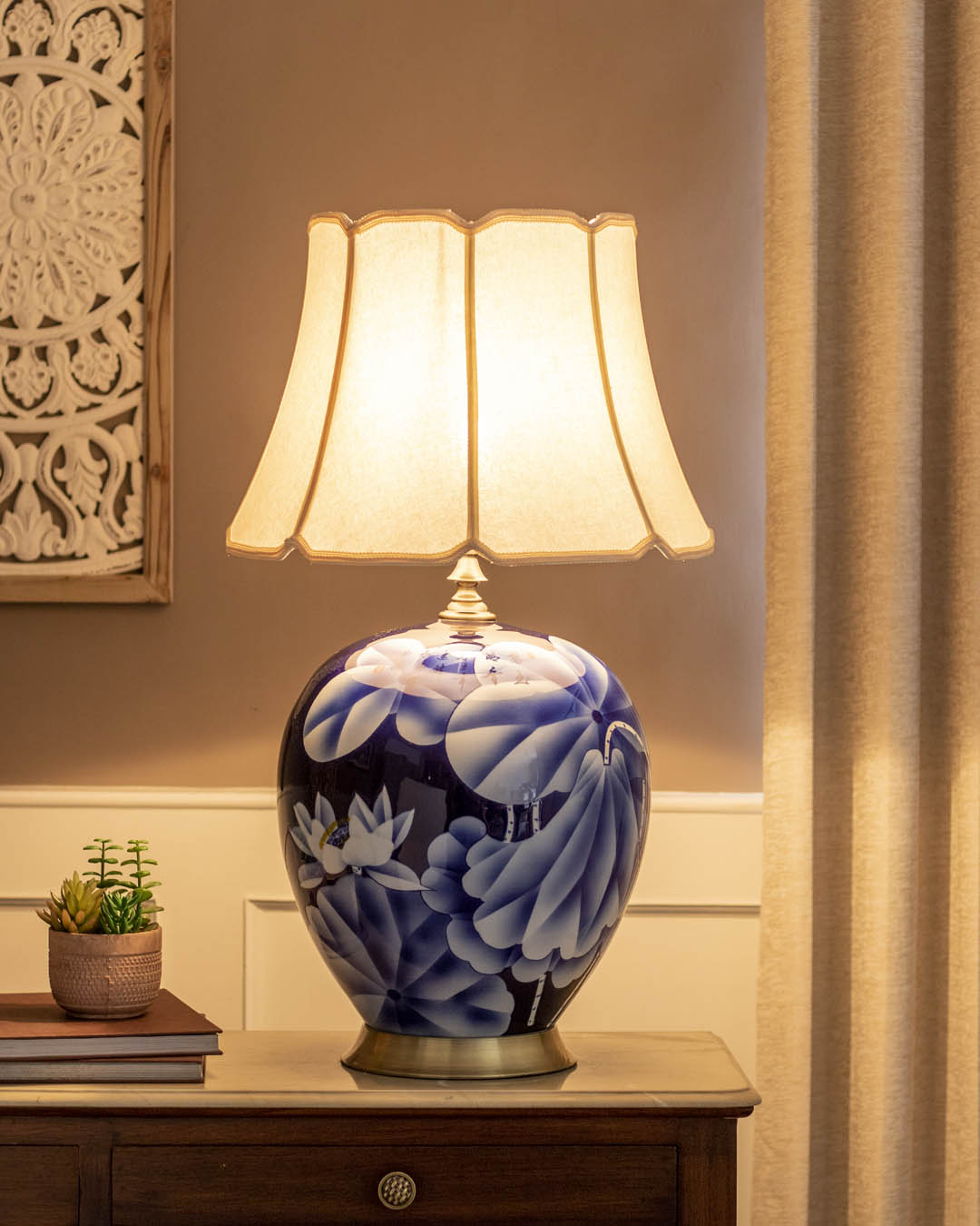The Lotus Ceramic Table Lamp