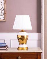 Gold Waves Ceramic Table Lamp