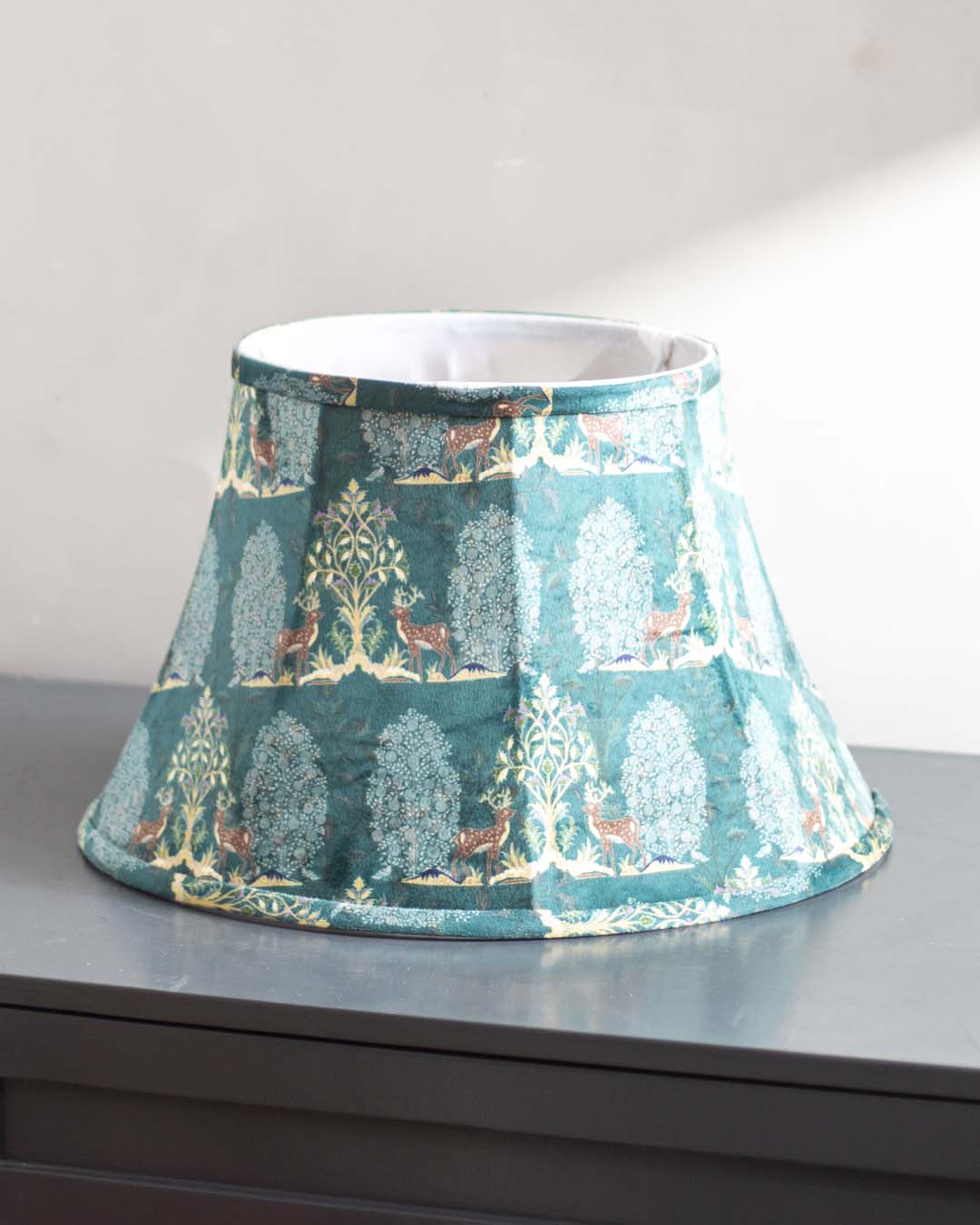 Tree Printed Cotton Empire Lamp Shade - Large - The Decor Kart 