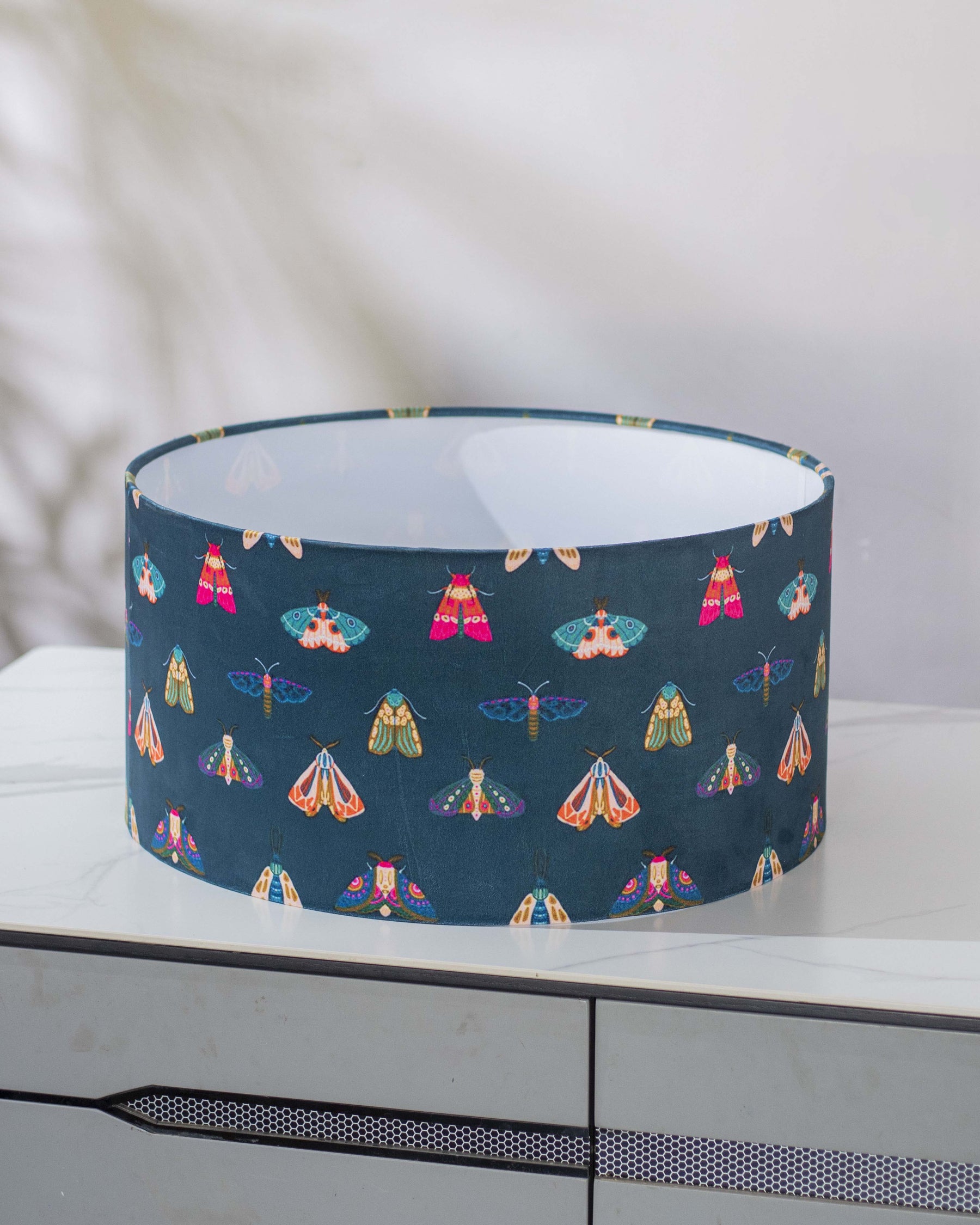 Butterfly Cotton Round Lamp Shade