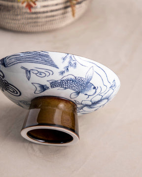 Blue & White Fruit Bowl / Nut Bowl - The Decor Kart 