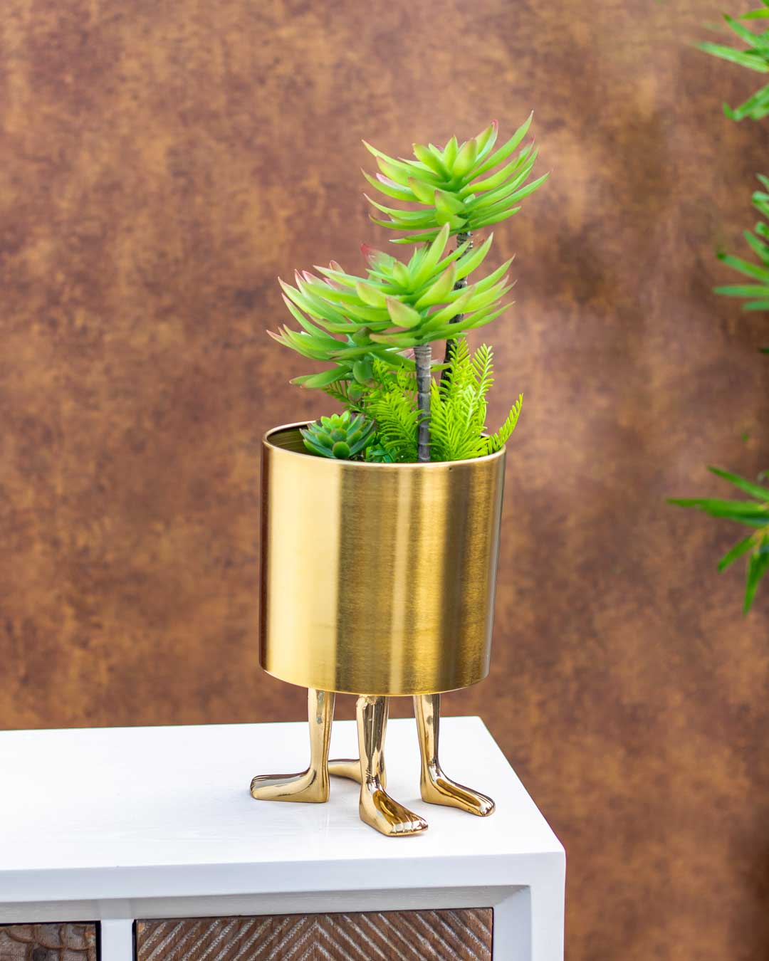 Crafted With Human Legged Stand Planter
