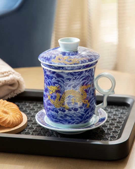 Dragon Infuser Tea Mug - Blue