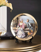 Classic Victorian Gold Decorative Plate - 27 CM 