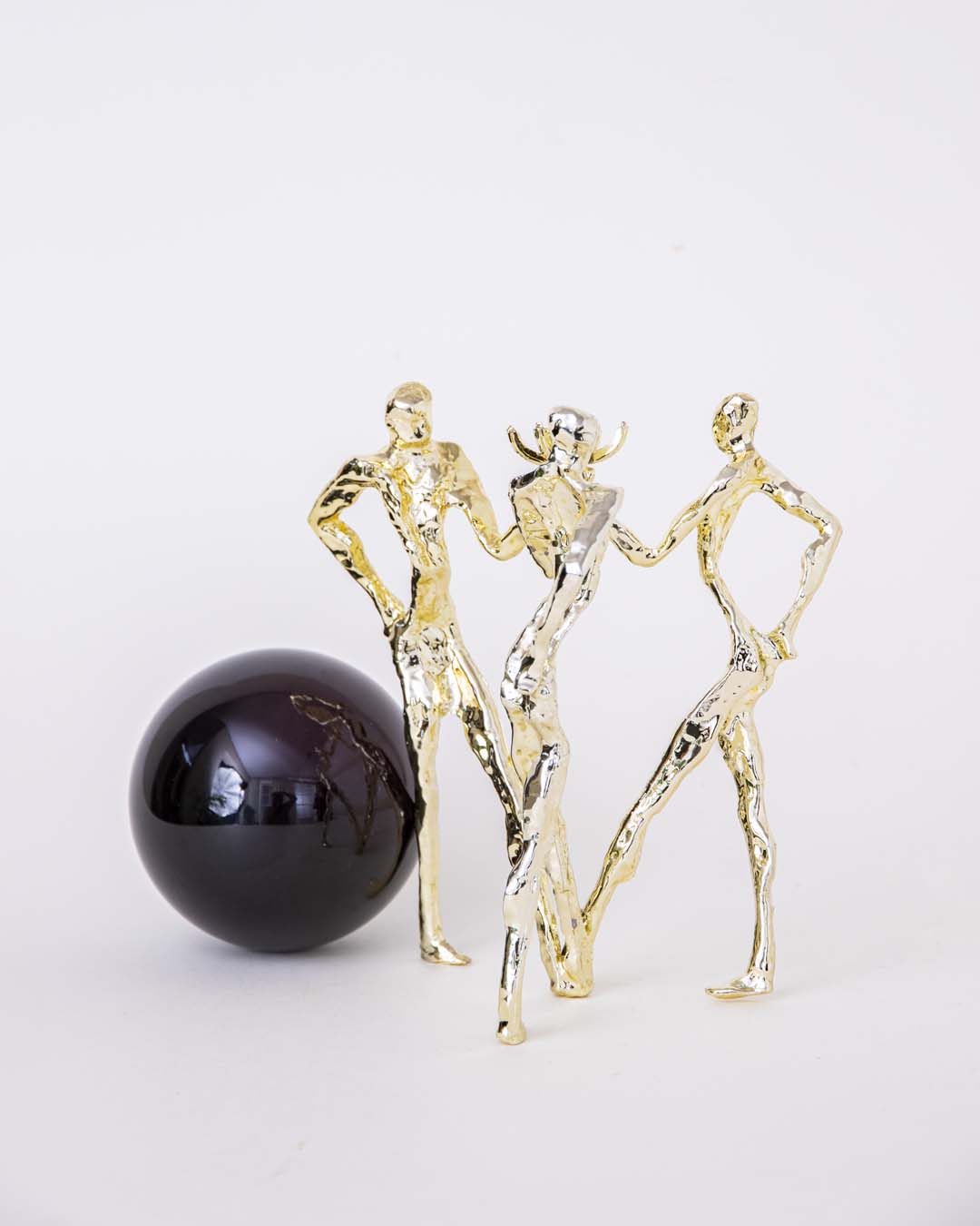 Assemblage Golden Gymnast Human Figurine 