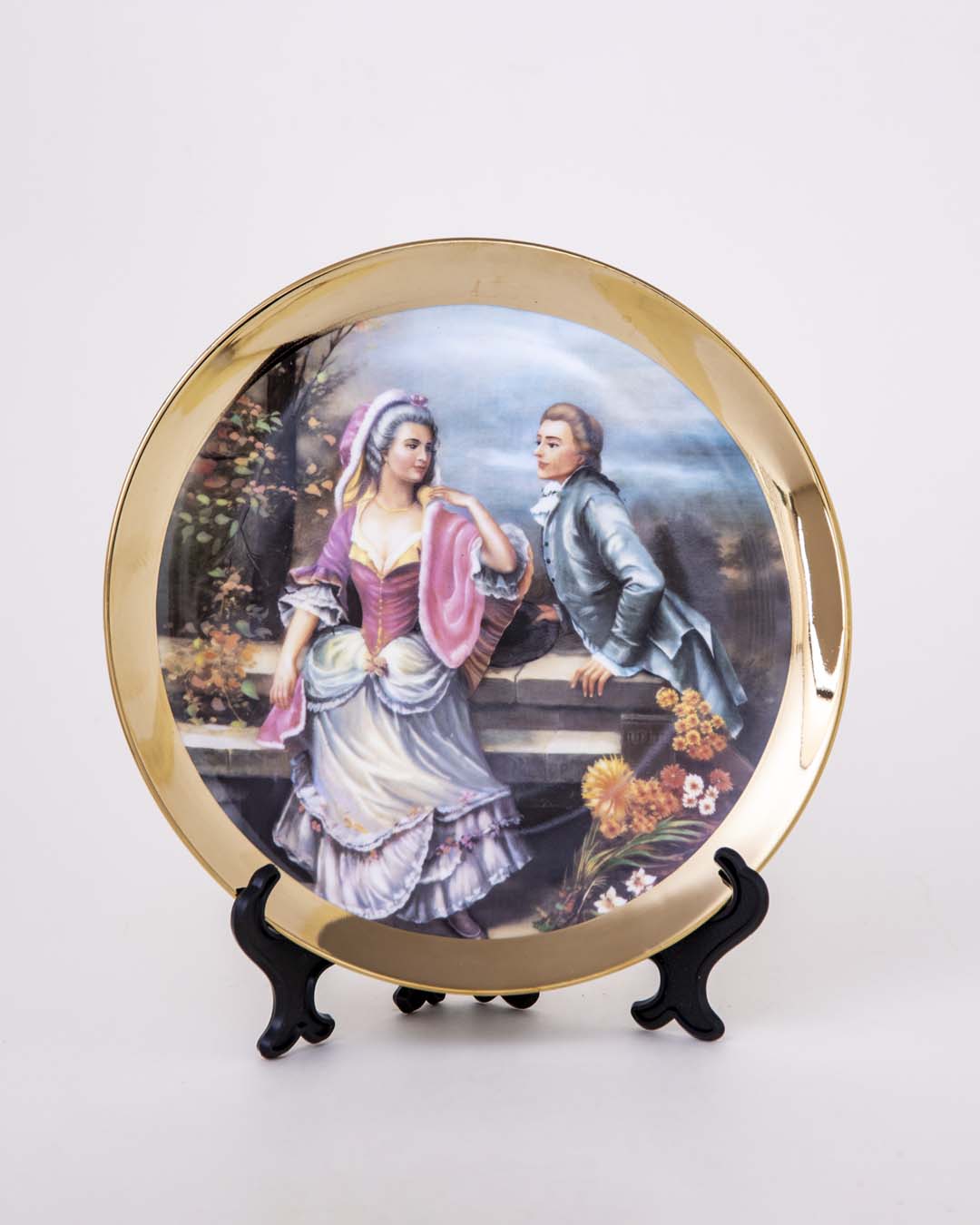 Classic Victorian Gold Decorative Plate - 27 CM 