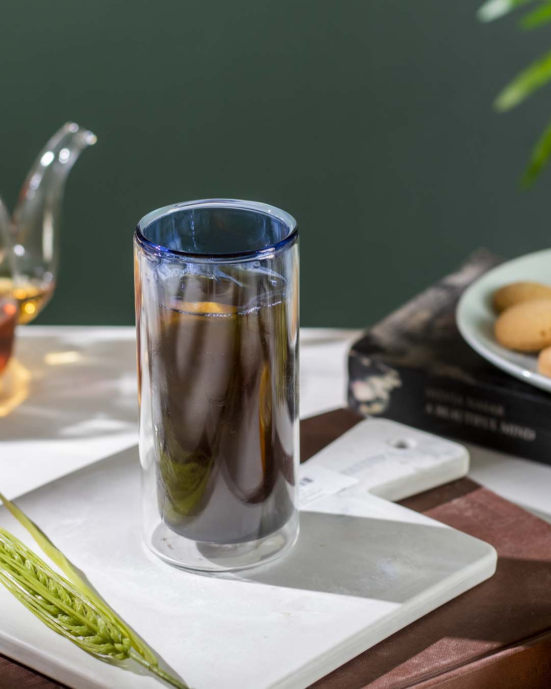 Borosilicate Double Wall Glasses - Blue - The Decor Kart 