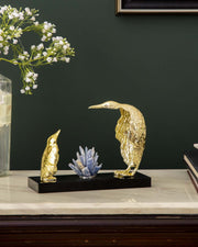Golden Decorative Penguin Figurine