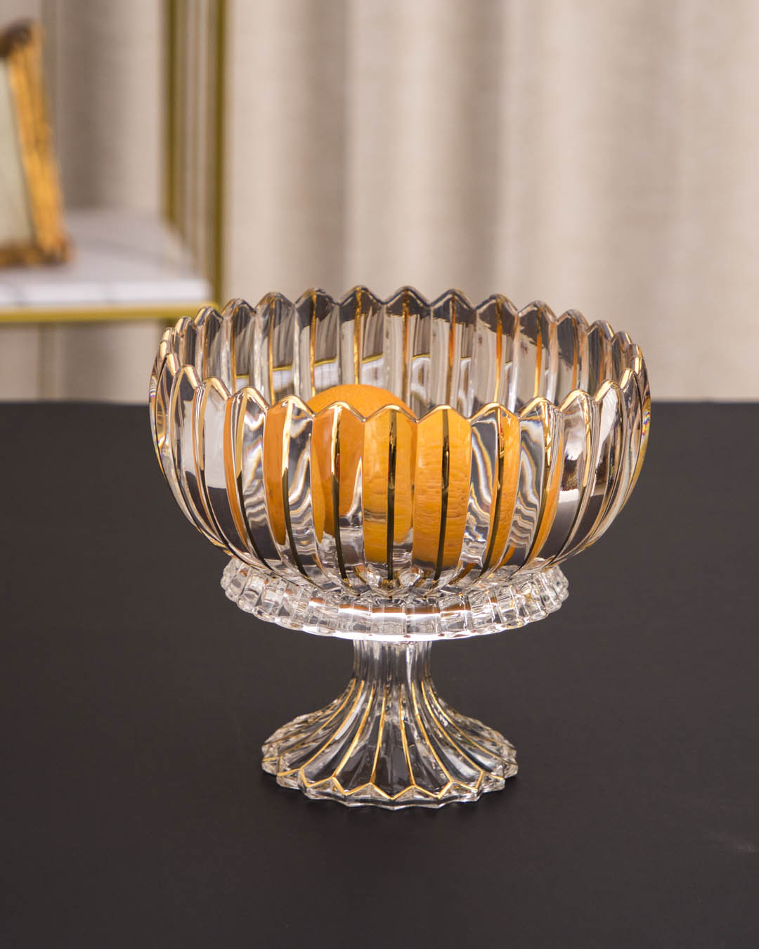Crystal Glass Lotus Decorative Bowl