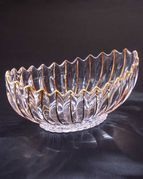 Crystal Glass Lotus Decorative Bowl