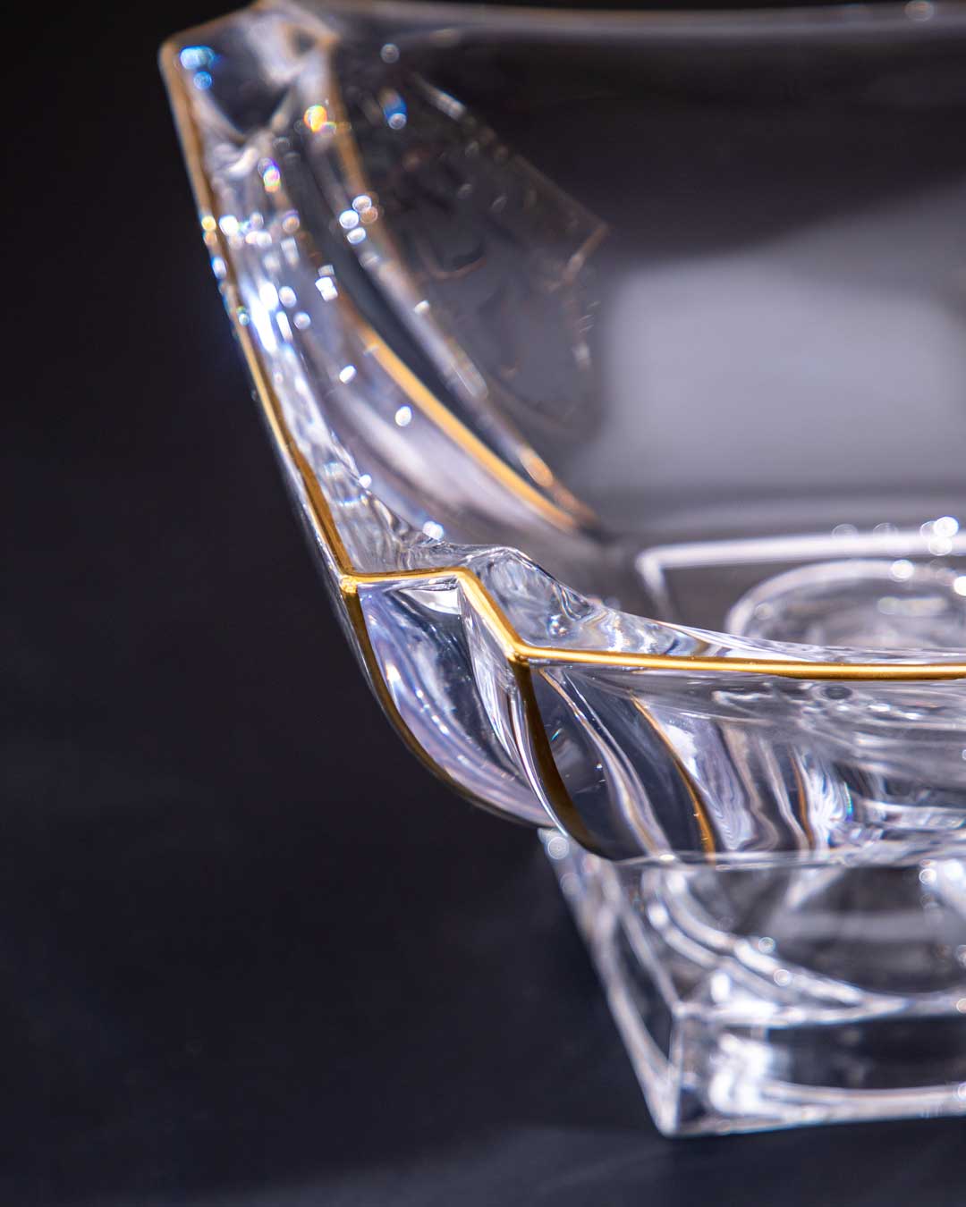 Crystal Glass Rectangular Serving Tray