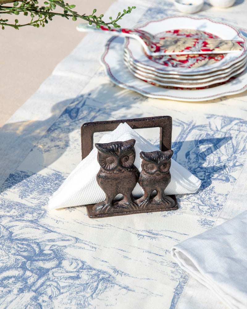 Vintage Cast Iron Owl Napkin Holder 