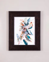 Teal Whispers - Watercolor Botanical Study 