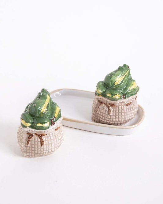 Sweet Corn Sack Salt & Pepper Shaker Set