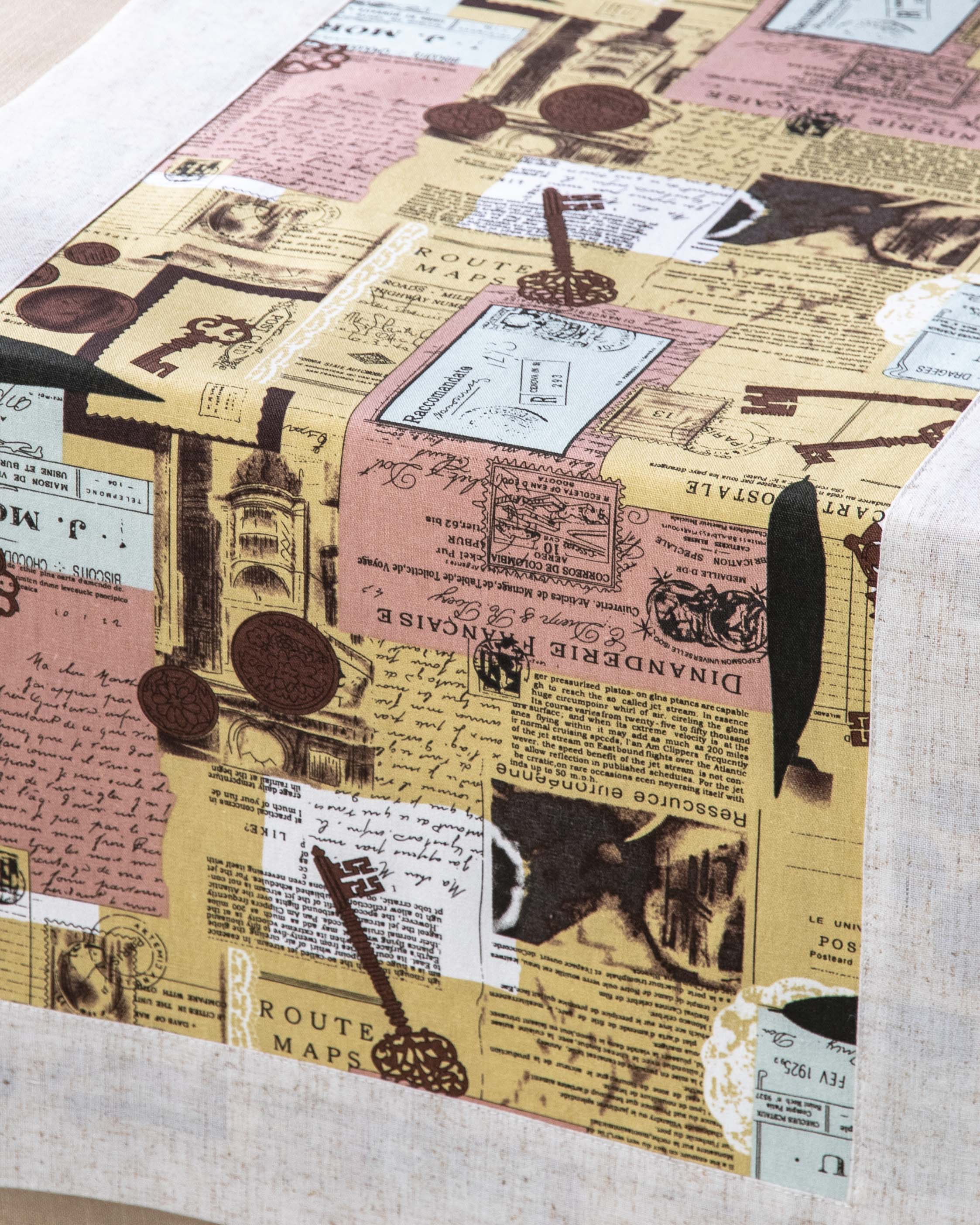 Antique Charm Collage Table Runner