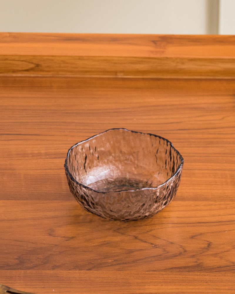Hammer Pattern Glass Bowl - Set of 3