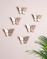 Whimsical Butterfly Wall Mirror - Set Of 6 