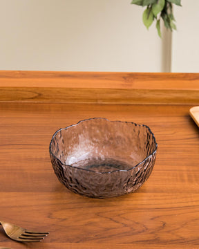 Hammer Pattern Glass Bowl - Set of 3