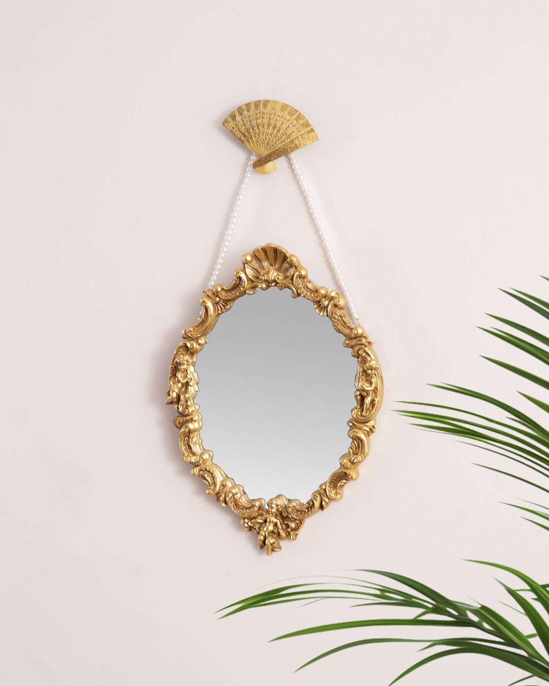 Vintage Ornate Gold Wall Mirror 