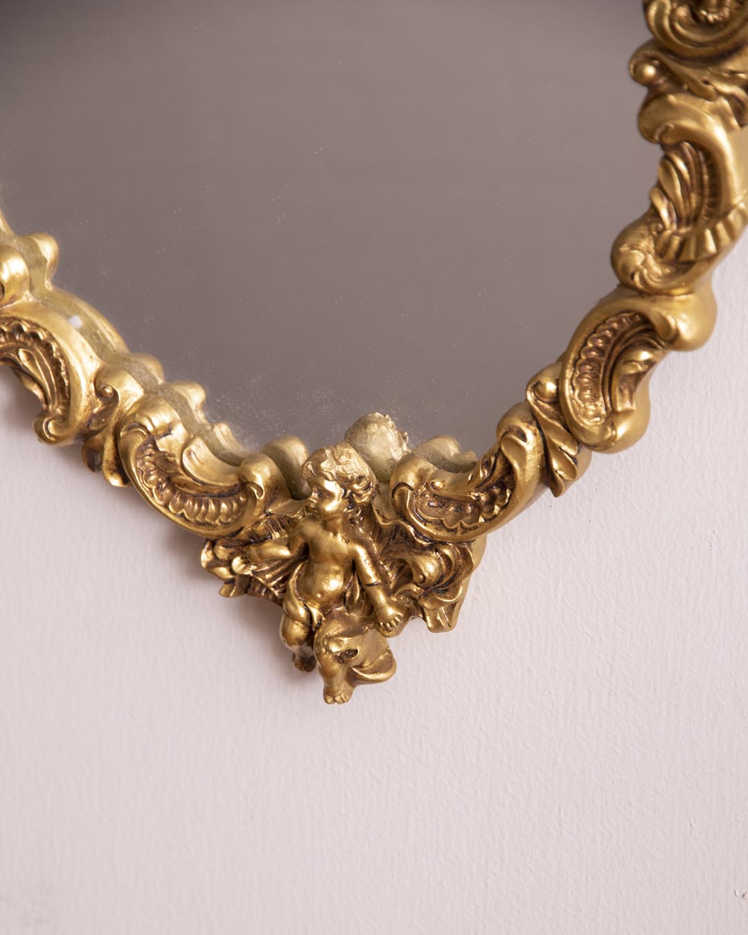 Vintage Ornate Gold Wall Mirror 