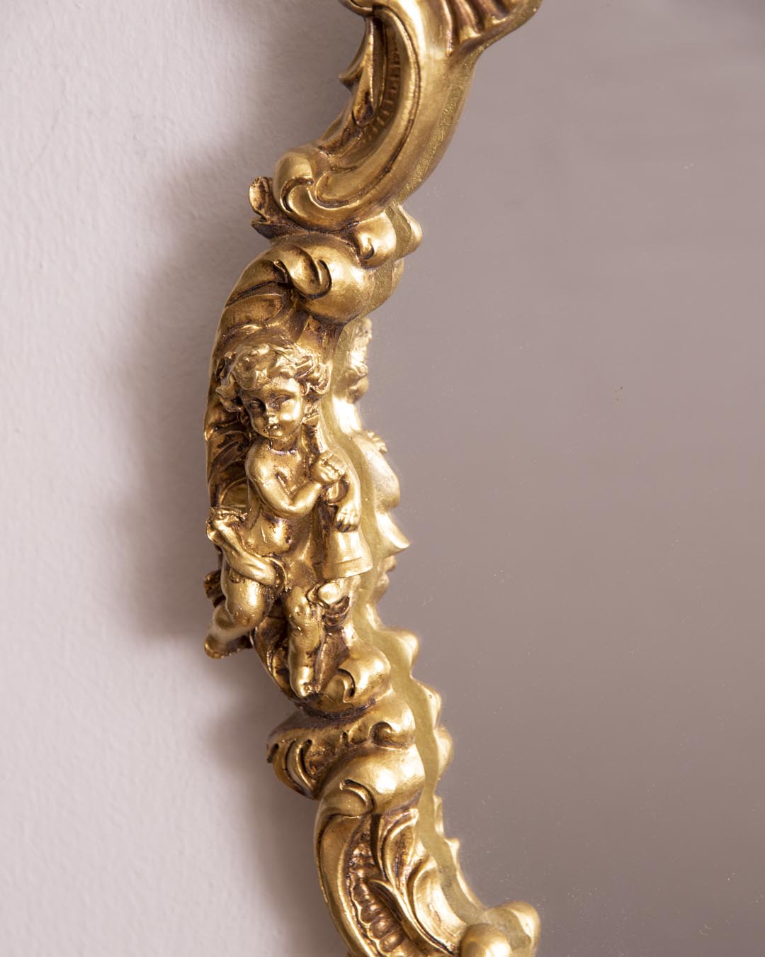 Vintage Ornate Gold Wall Mirror 