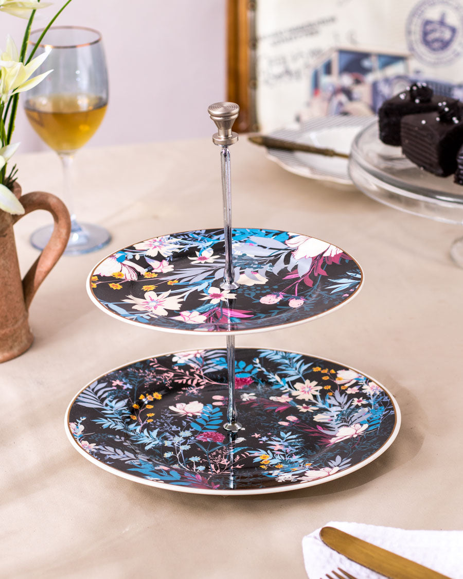 Tropical 2-Tier Cake Stand - The Decor Kart 