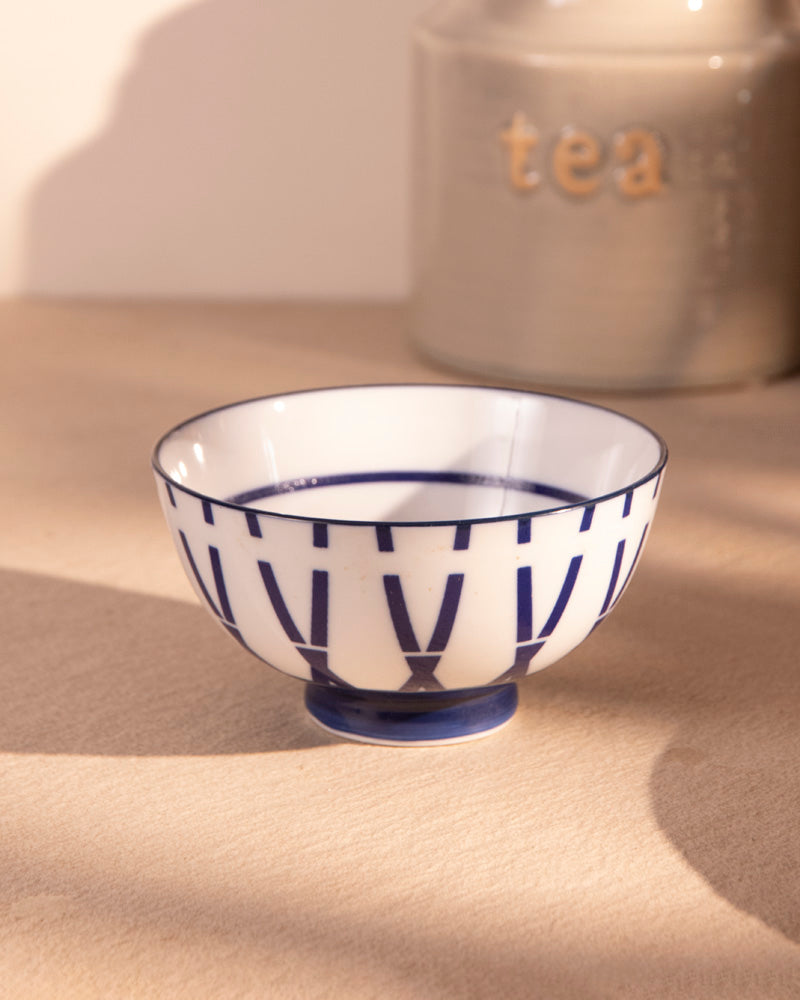 Navy Geo Bowl - Set of 4 