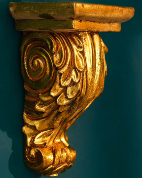 Antique Gold Victorian Wall Shelf