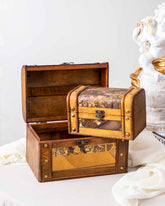 'Secrets of the Gilded Coffer' Vintage Treasure Chest - Set of 2