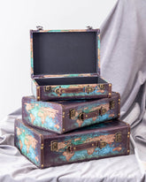 'The World Map' Briefcase Storage Boxes - Set of 3