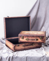 'The World' Briefcase Storage Boxes - Set of 3