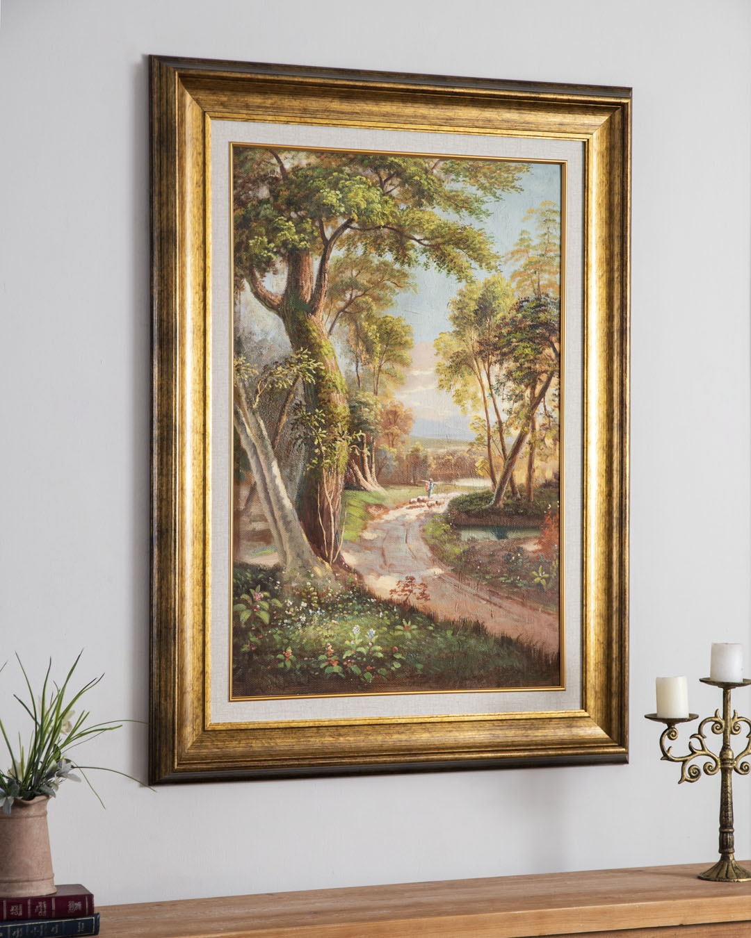 'Greenery View' Handmade Oil Painting 34"x46" 
