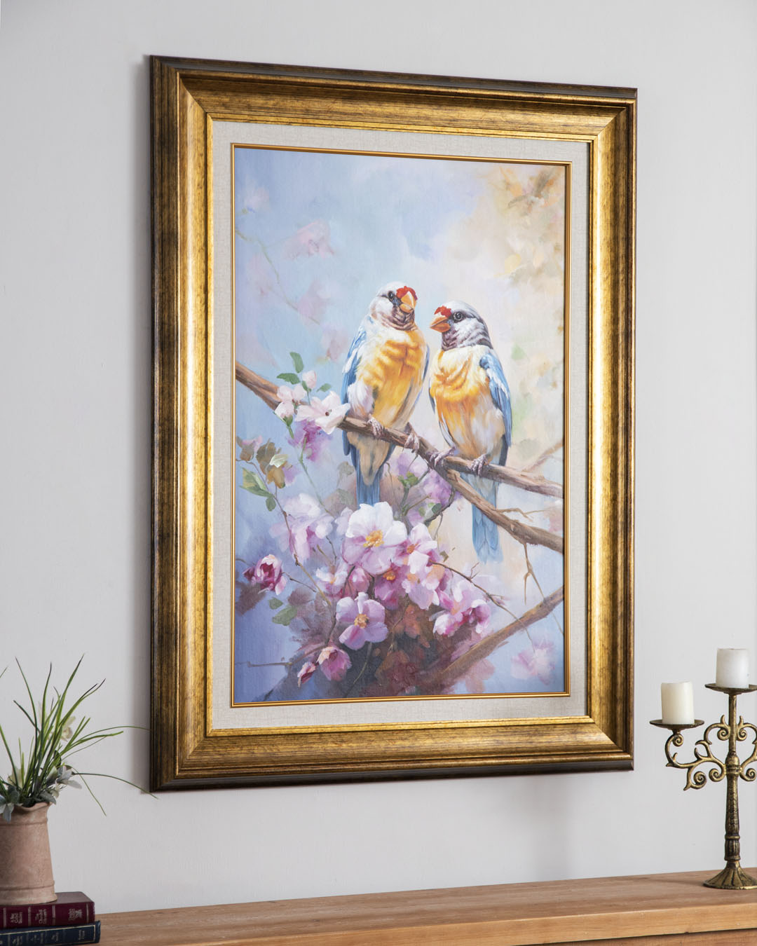 'Parrots' Hand made Oil Painting - 34x46 Inch 