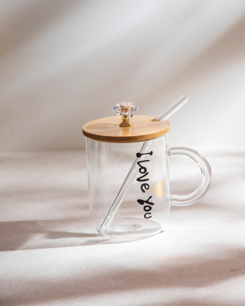 'I Love You' Clear Coffee/Milk Mug 