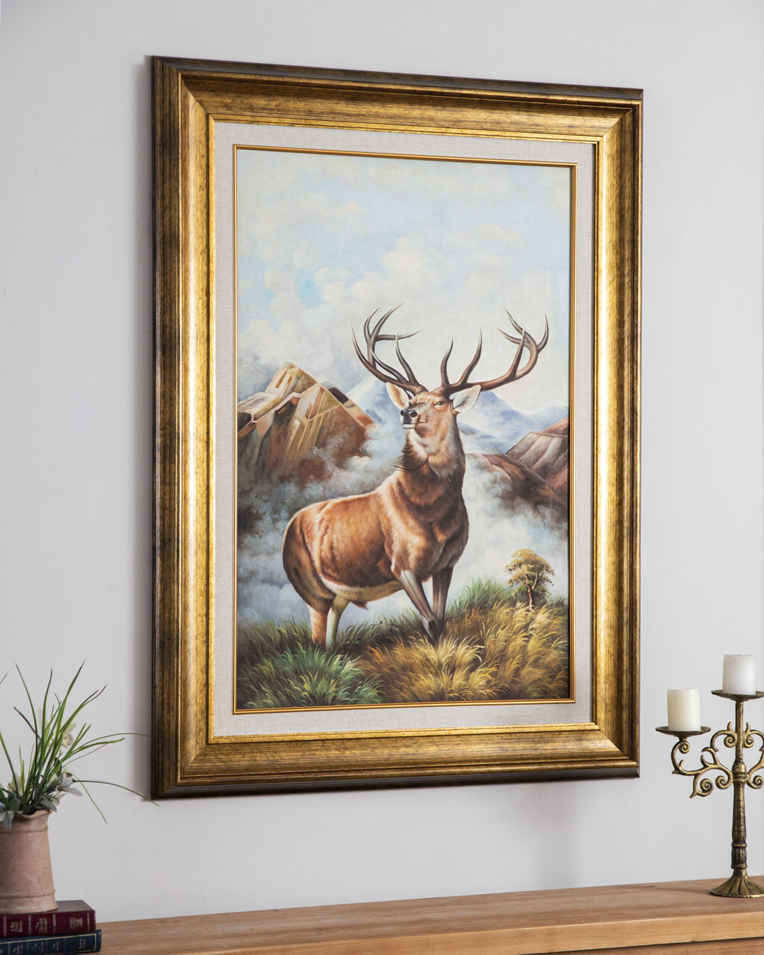 'The Monarch of the Glen' Hand made Oil Painting - 34x46 Inch 