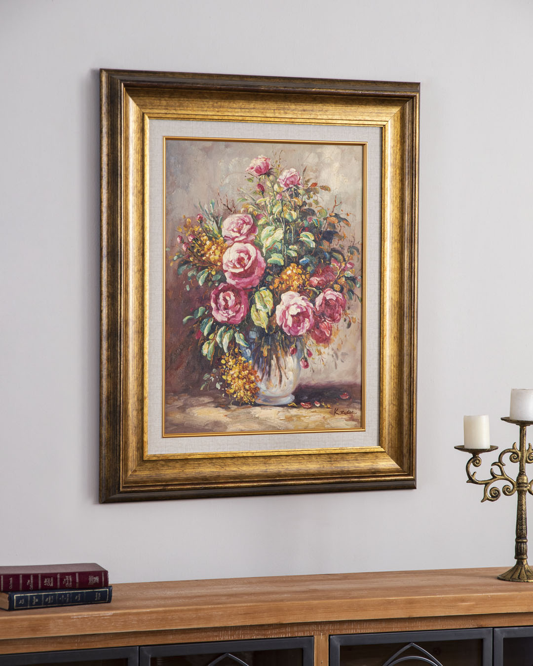 'Red Roses' Hand made Oil Painting - 28x32 Inch 