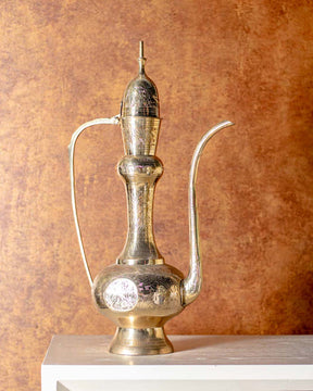 Vintage Decorative Brass Kettle - 12"