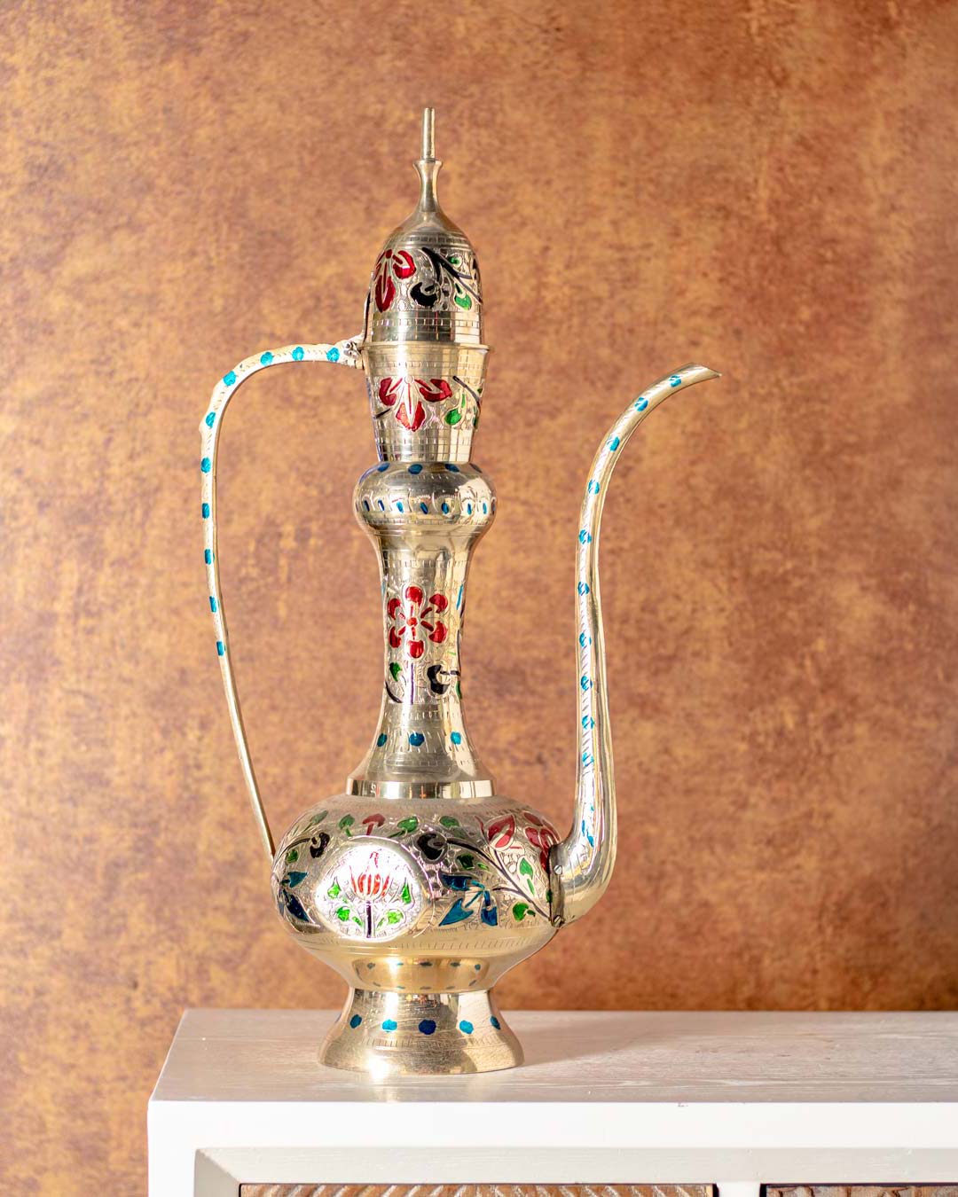 Vintage decorative Brass Kettle - 11"