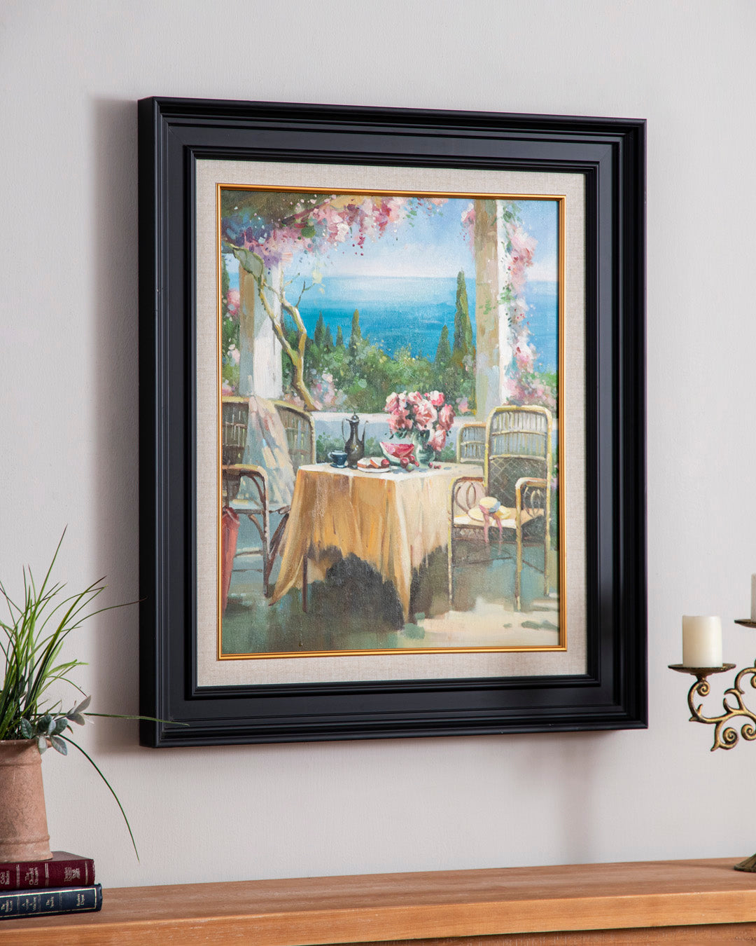 'Tea Party in the Garden' Hand made Oil Painting - 28x32 Inch 