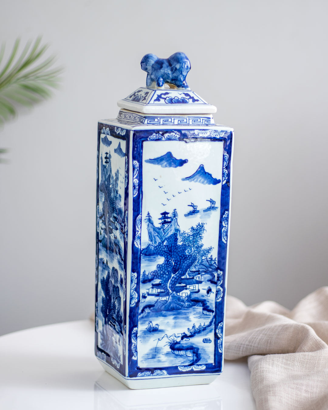 'The Landscape' Elongated Square Decorative Jar