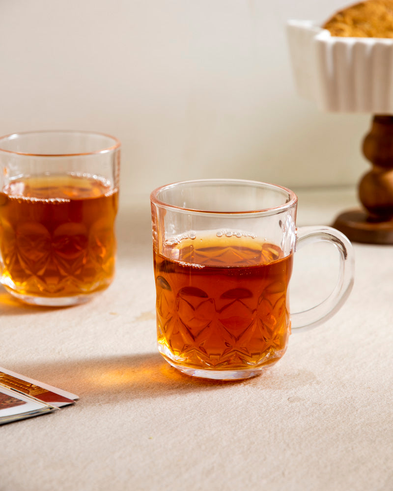Transparent Bliss Glass Cup - Set Of 6