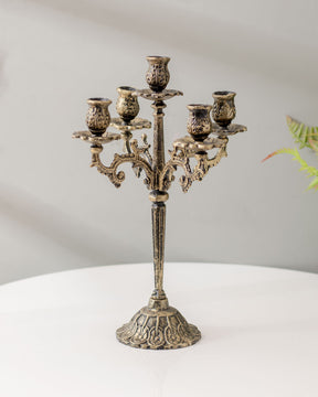 'Constantinople' Cast Iron 5 Arm Candelabra - The Decor Kart 