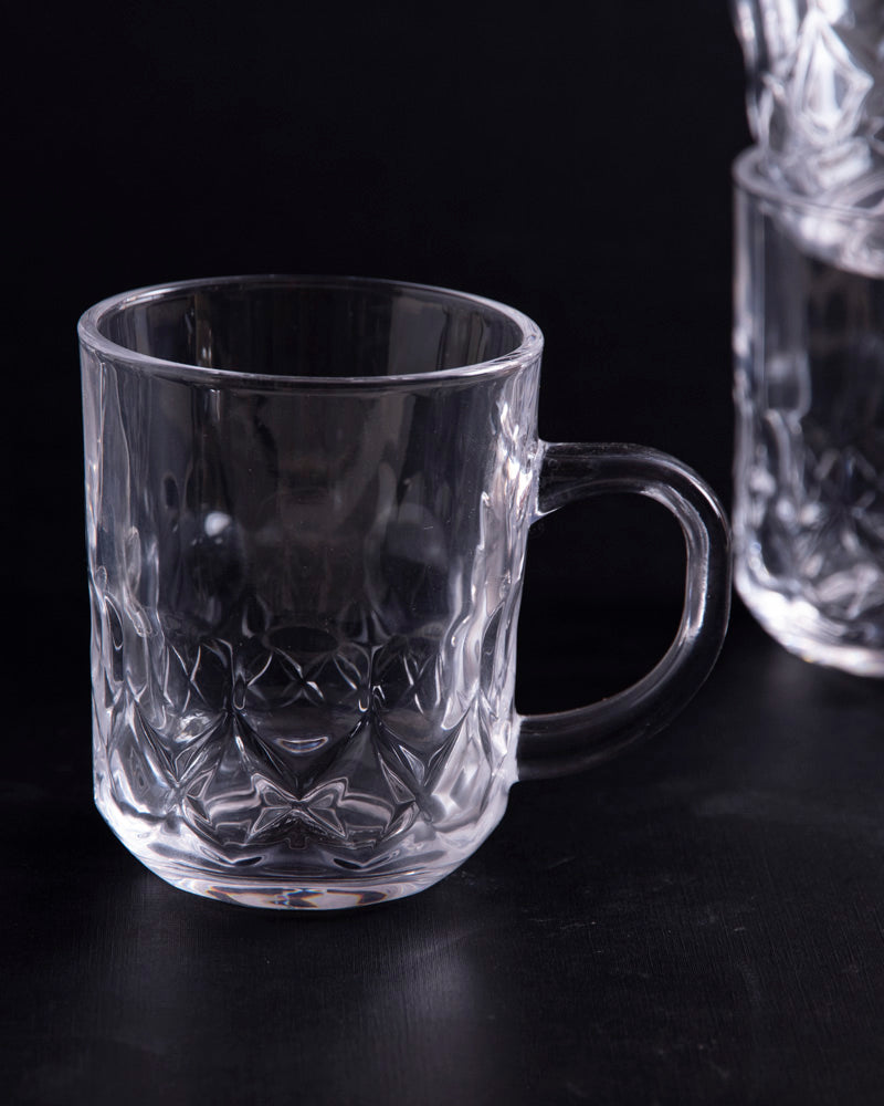 Transparent Bliss Glass Cup - Set Of 6 