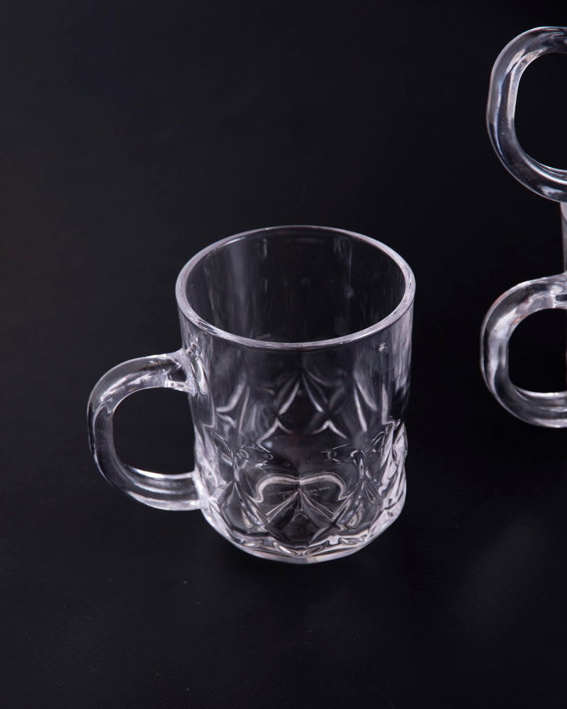 Transparent Bliss Glass Cup - Set Of 6 