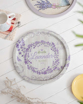 'Lavender Delicious' Round Serving Tray- set of 2 - The Decor Kart 