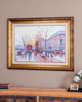 'Paris Cityscape' Handmade Oil Painting - 34x46 Inch 