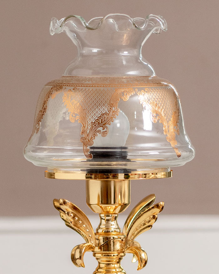 Niloufer Antique Lantern Style Lamp - Clear White - The Decor Kart